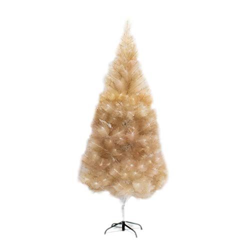 ALEKO 6 Foot Gold Glitter Artificial Indoor Christmas Holiday Tree