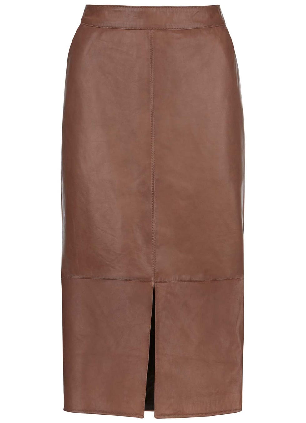 Tan Leather Pencil Skirt, £179