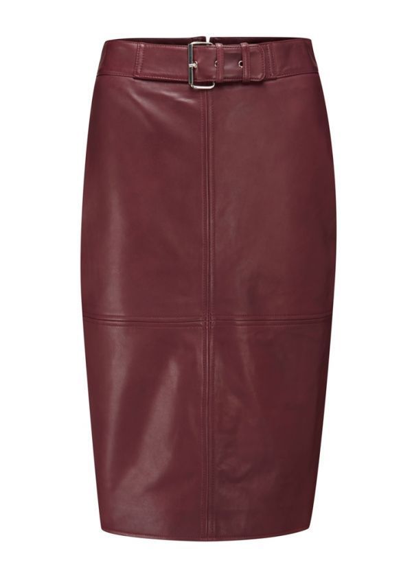 burgundy leather skirt queen size