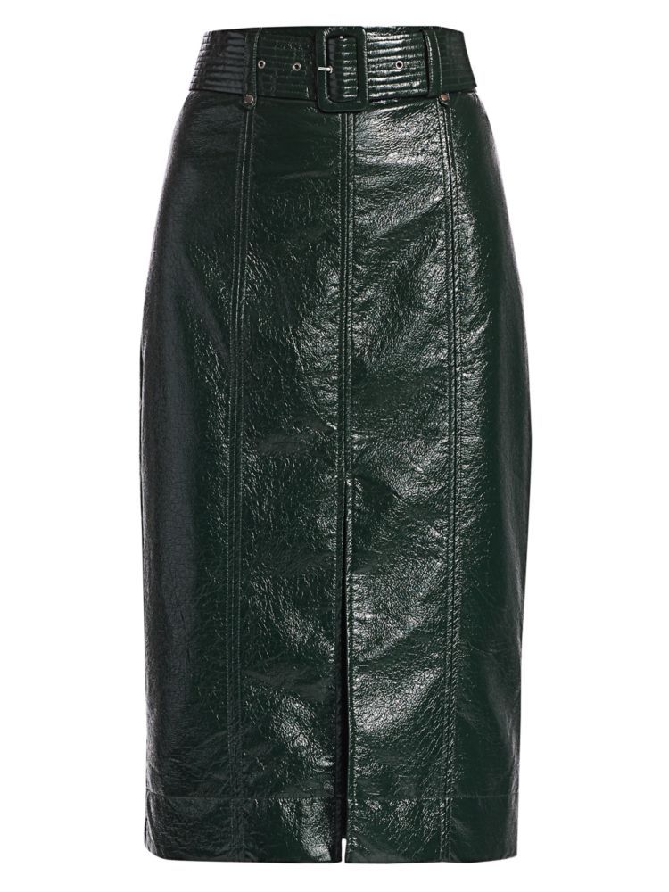 Veronica Faux Leather Pencil Skirt