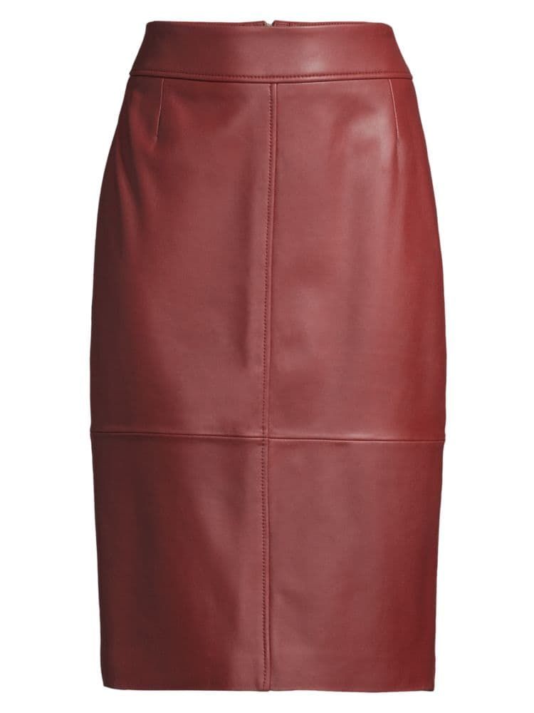 hugo selrita leather skirt