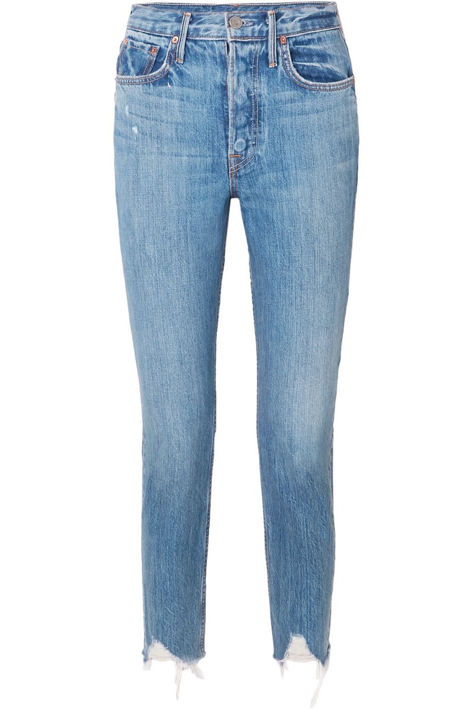 Karolina Distressed High-Rise Skinny Jeans
