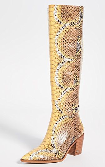 金黃蛇紋長靴