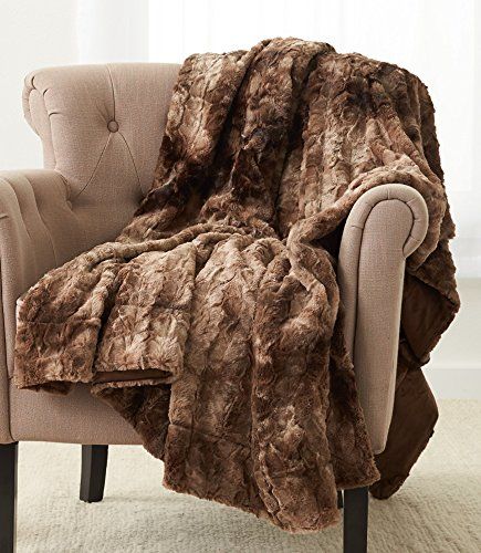 Small Soft Faux Fur Blankets Plush Fuzzy Washable Bedding Sofa Decoration HS 