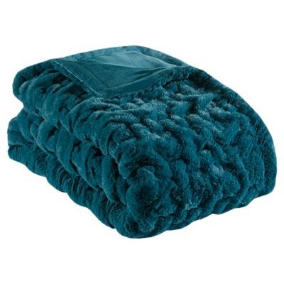 JLA Home Ruched Fur Throw