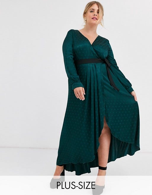 Satin Wrap Dress