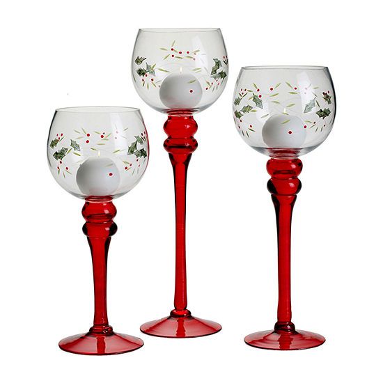 Holiday Frost Winterberry Candle Holders