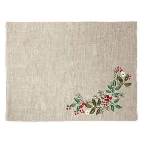 Holiday Christmas Wreath Placemats