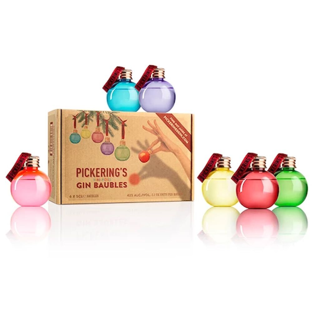 12 Pack Gin Baubles CHRISTMAS Xmas Tree Gift Set Empty To Fill Alcohol Sweets UK 