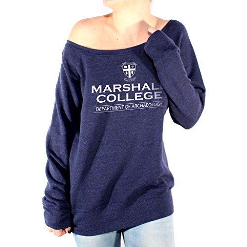 Felpa Fashion Marshall College Indiana Jones - Film by Mush Dress Your Style - Donna-S-Navy Triblend