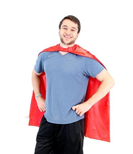 Reversible Adult Red and Red Superhero Cape 