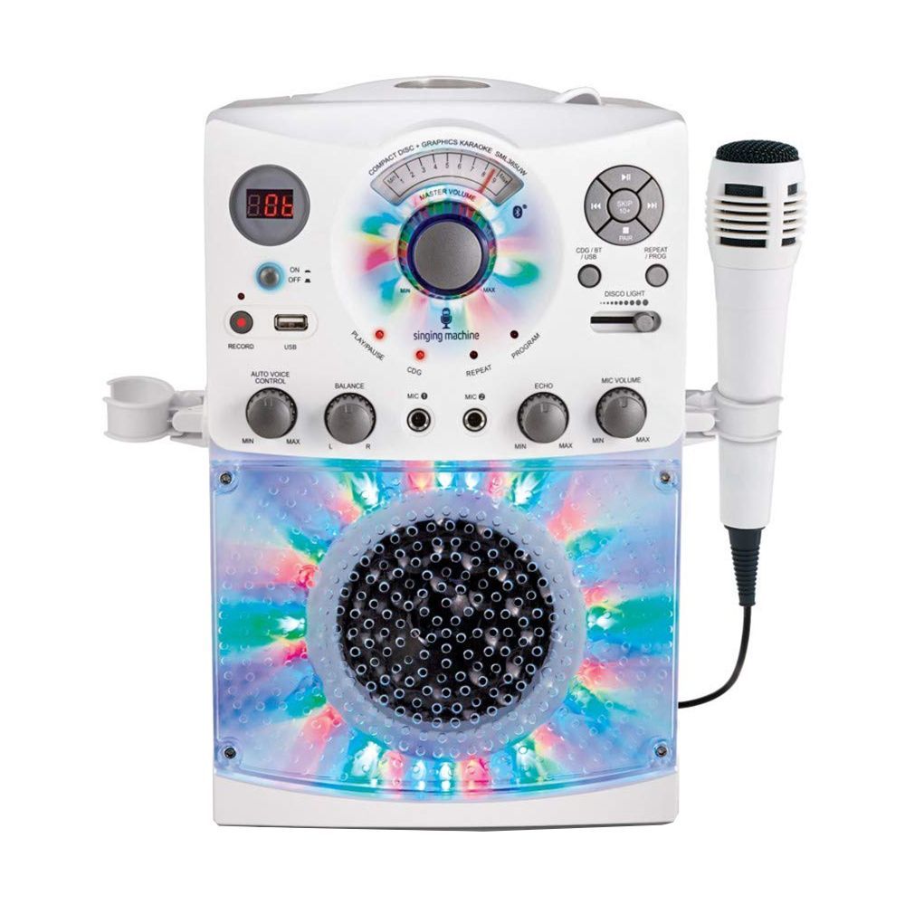 Kids Karaoke Machine for Girls 10 Programmed Songs AUX Cable and Batteries Included Little Rock Star Music Player iPod Holder 