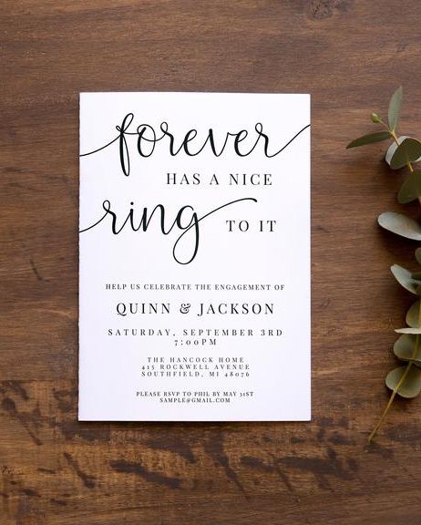 Simple Engagement Party Invitations