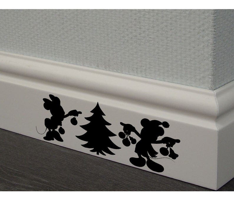 Mickey and Minnie Christmas Decal