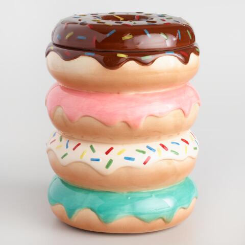 Donuts Ceramic Cookie Jar