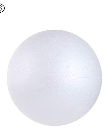 Craft Foam Ball Smooth Round Foam Ball for DIY Ornaments Foam Ball Decoration, Women's, Size: Large, White