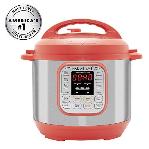 Instant Pot Duo RED 60, 120V-60Hz, 7-in-1 Multi-Use Programmable Pressure, Slow, Rice Cooker, Steamer, Sauté, Yogurt Maker and Warmer, Stainless Steel- 6 Qt
