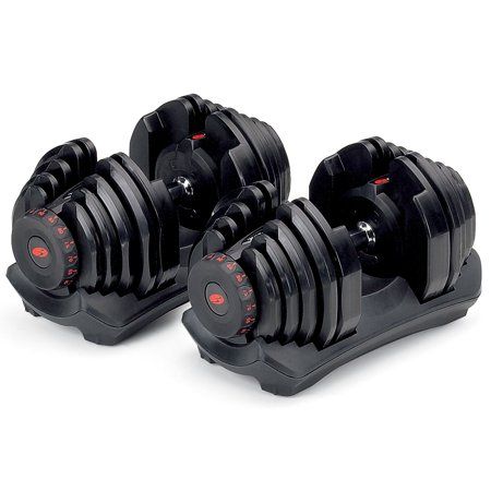 SelectTech 1090 Workout Exercise Adjustable Dumbbells, 2-Pack