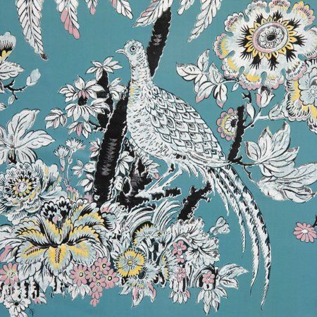 Tropical Toile Peel and Stick Wallpaper