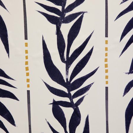 Lillian August Maui Palm Peel  Stick Wallpaper  Midnight Blue  Whit  US  Wall Decor