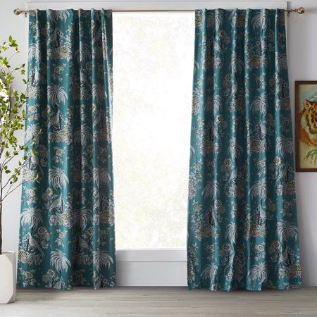 Tropical Toile Curtain Panel Pair