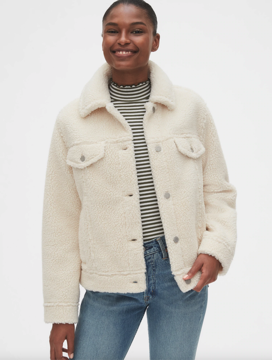 gap icon sherpa jacket