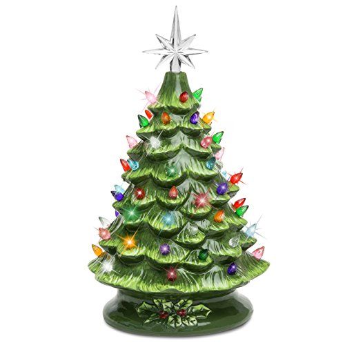 15" Ceramic Hand-Painted Christmas Tree