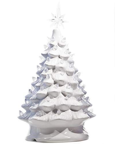 White Ceramic Tree With White Lights