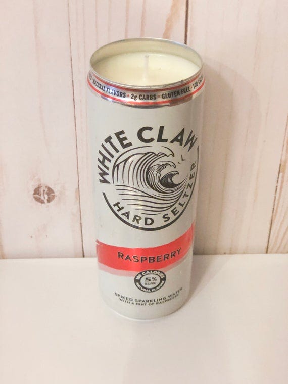 White Claw Upcycle Candle