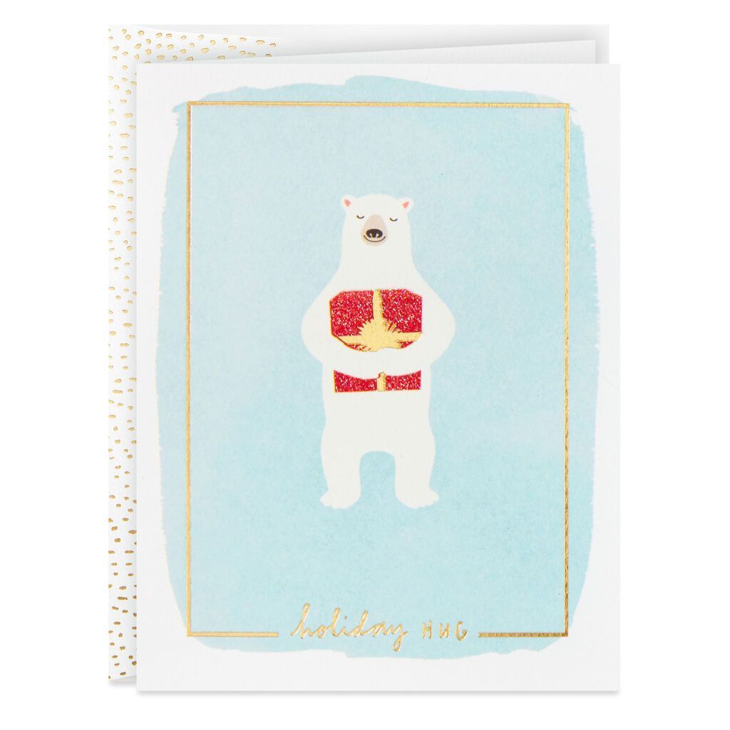Polar Bear Hug for You Holiday Card