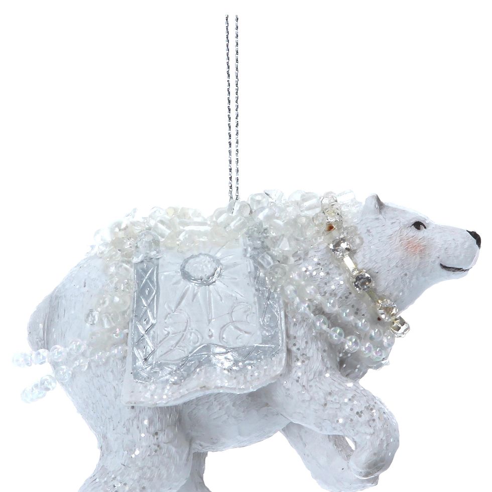Resin Dress Polar Bear Ornament