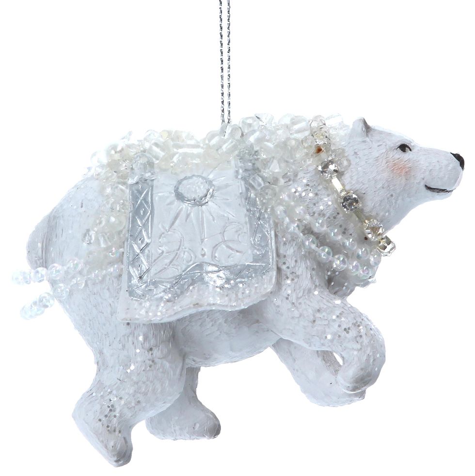 Resin Dress Polar Bear Ornament