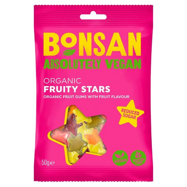 Bonsan Organic Vegan Fruity Stars Reduced Sugar 50g