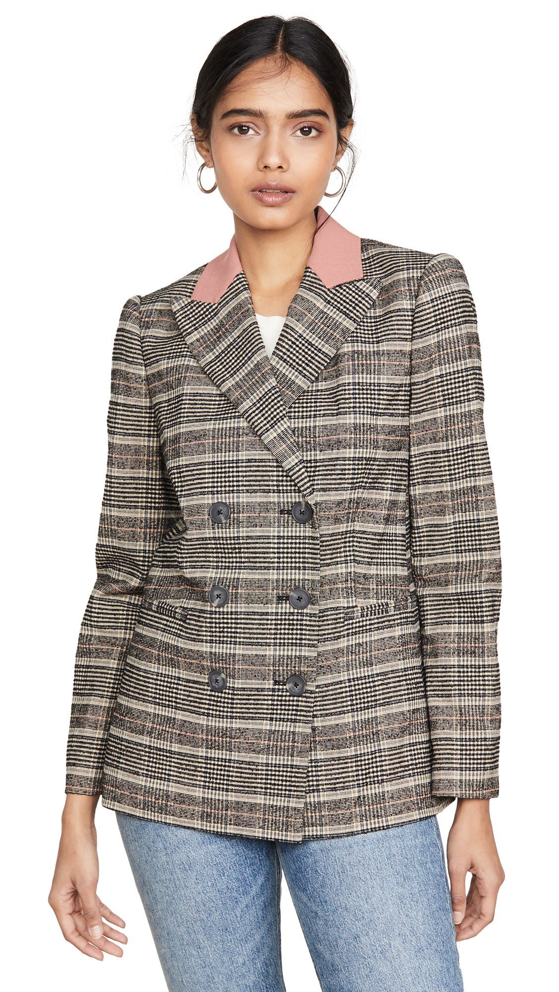 Rebecca taylor plaid on sale blazer