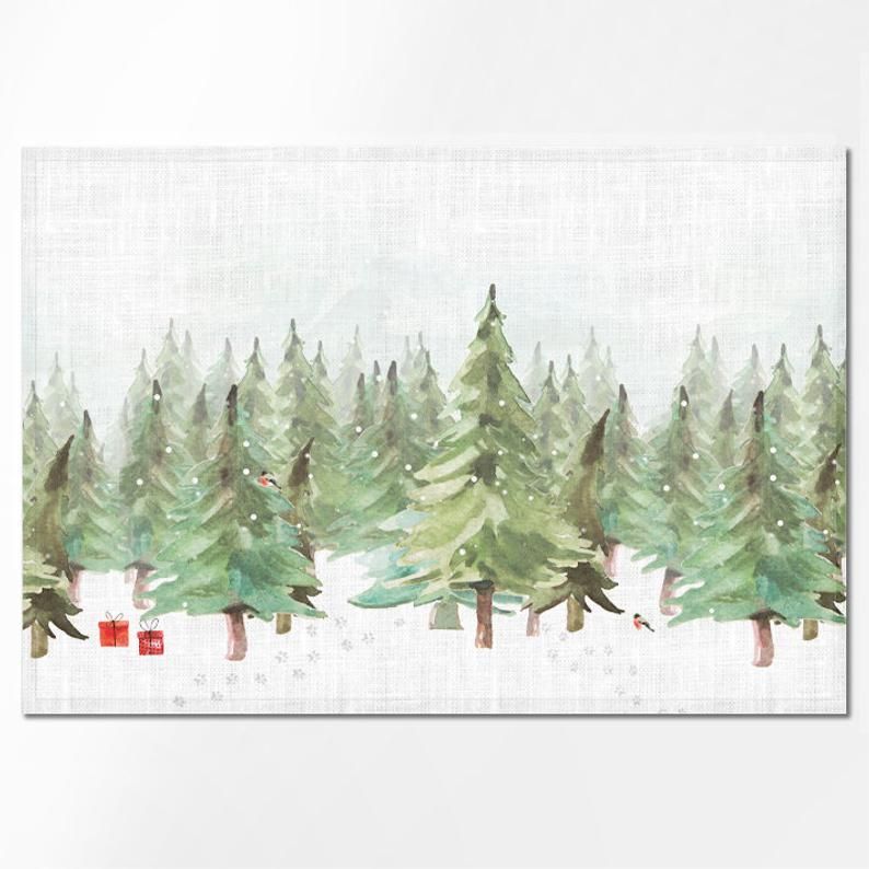 set of 6 christmas placemats