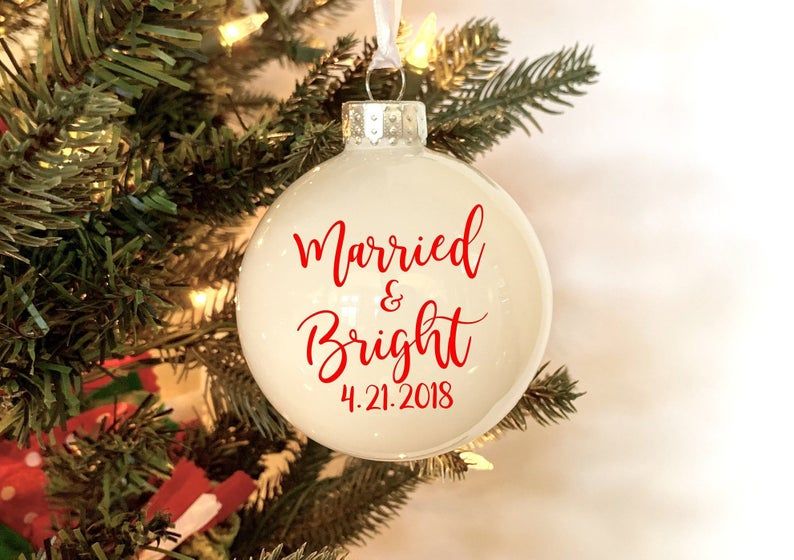 Wedding themed on sale christmas ornaments