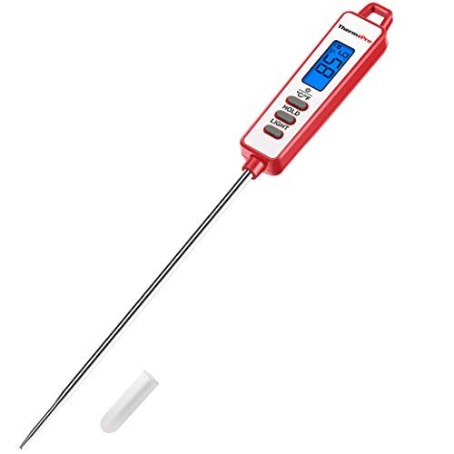 ThermoPro TP01B Instant Read Meat Thermometer with Long Probe Digital Food Cooking Thermometer for Grilling BBQ Smoker Grill Kitchen Oil Candy Thermometer