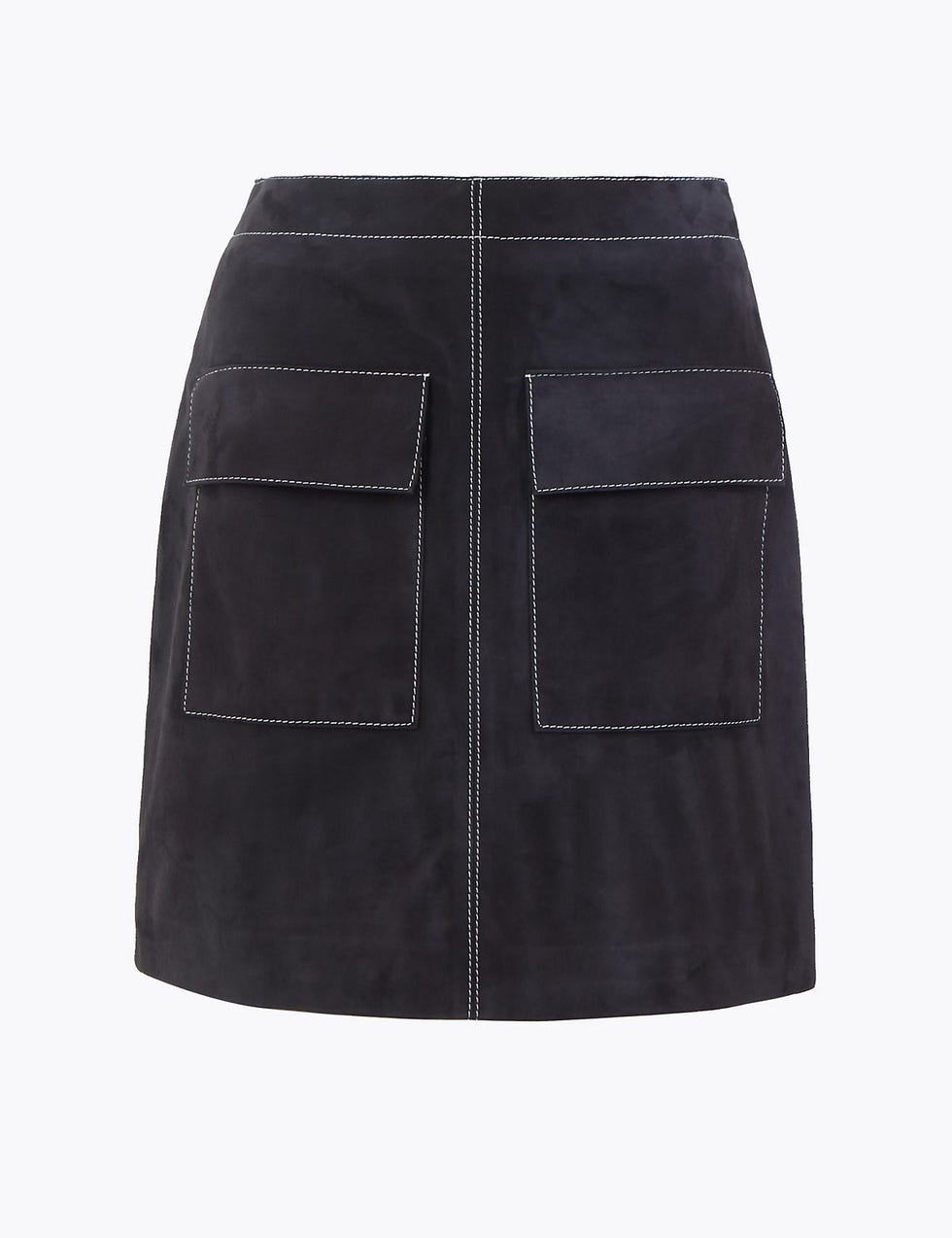 Suede Mini A-Line Skirt 