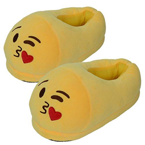 Pantofole di peluche a forma di emoji