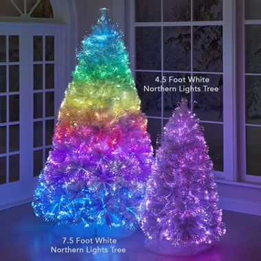 rainbow christmas tree with lights