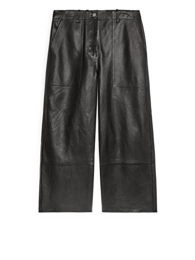 black leather trousers