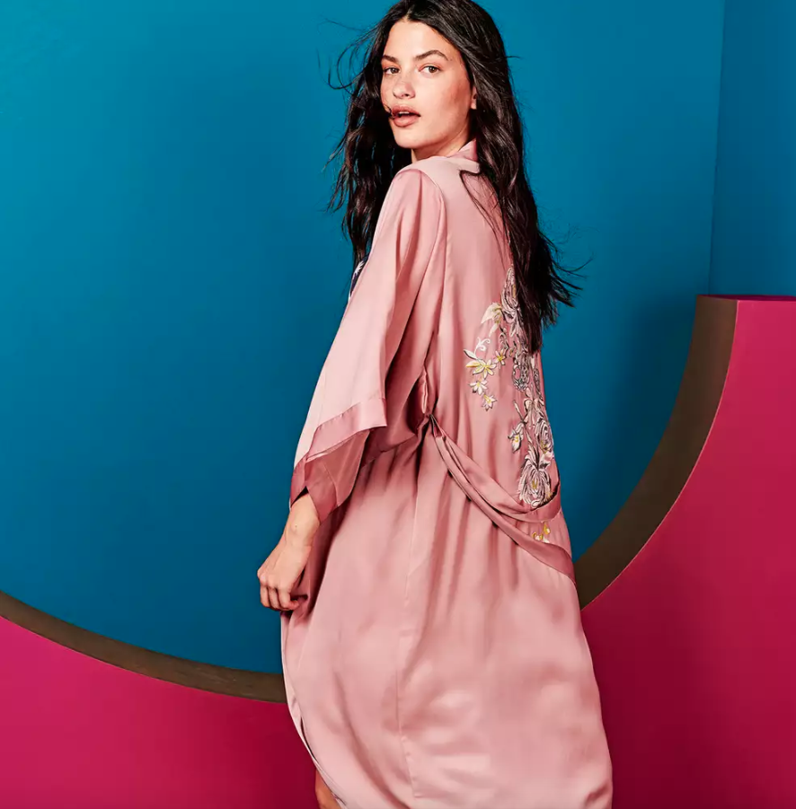debenhams silk dressing gown