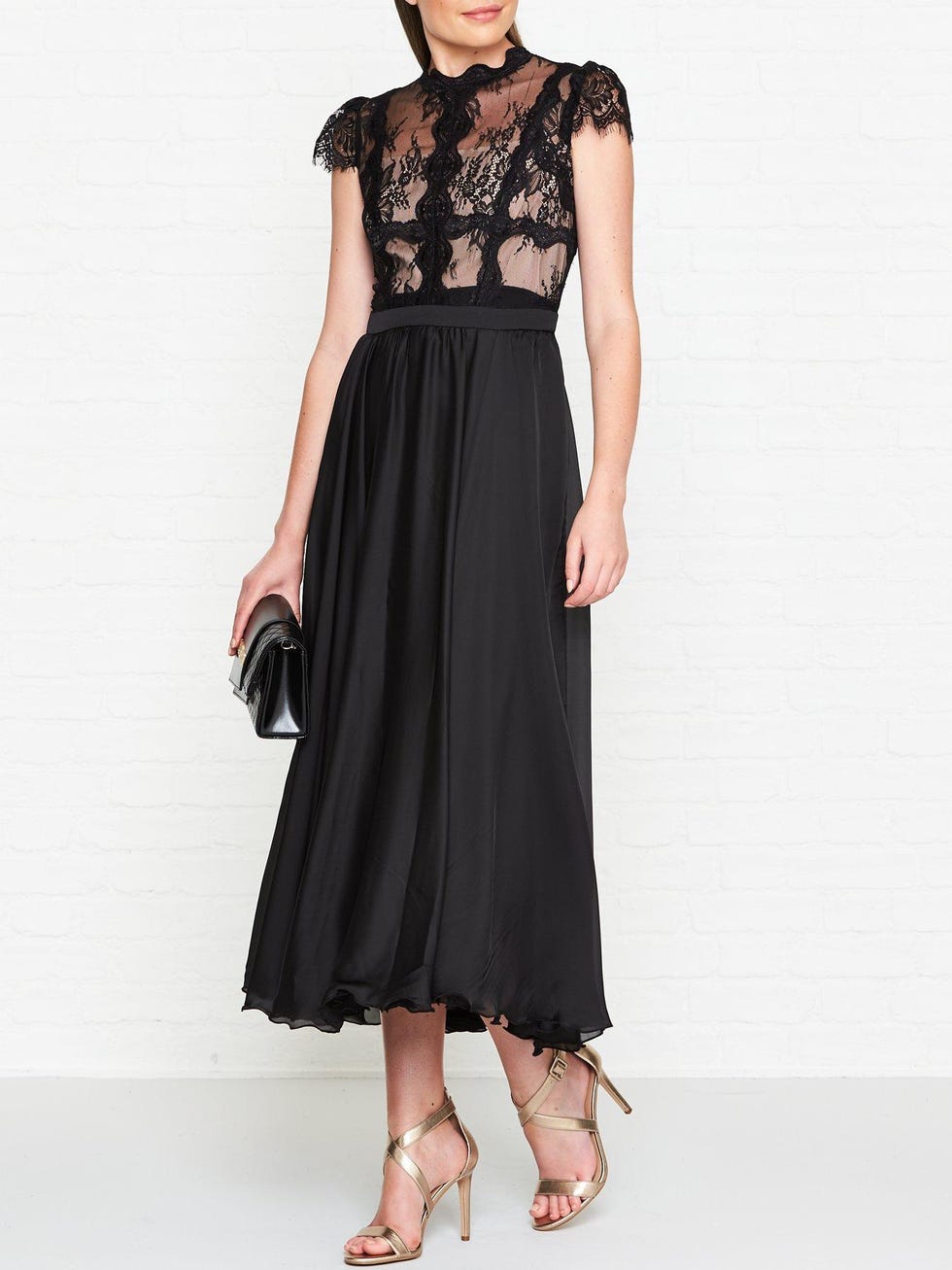 Ukulele Lace Maxi Dress - Black