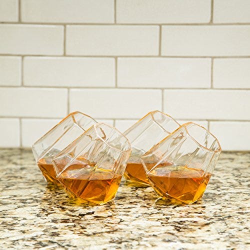 The Wine Savant Diamond Glasses, Set of 4