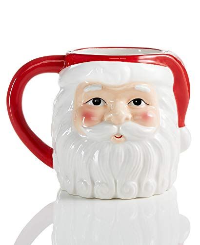Macy's Ceramic Santa Mug