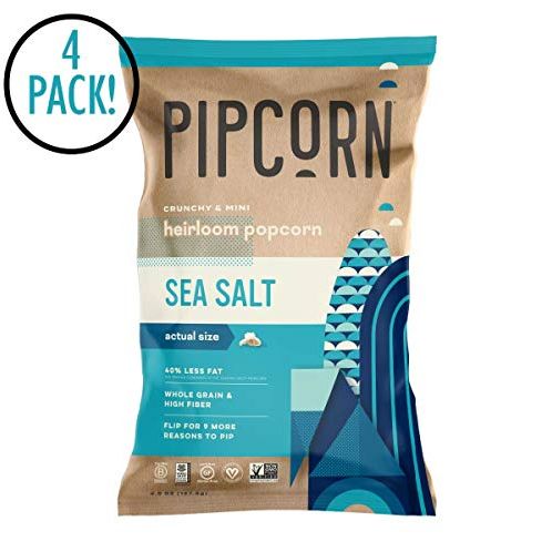 Pipcorn Heirloom Mini Popcorn 4-Pack (Sea Salt) 