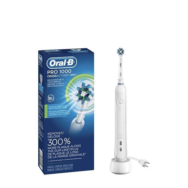 Oral-B White Pro 1000 Power Rechargeable Electric Toothbrush