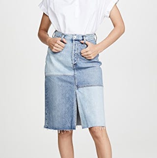Denim Patchwork Skirt Denim Patchwork Skirt