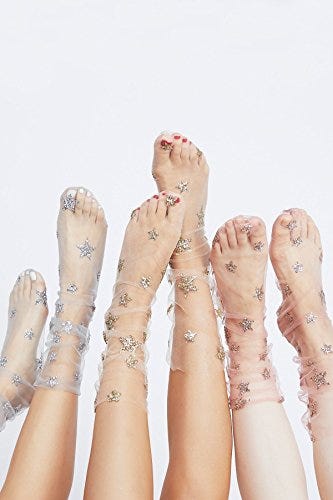 Glitter and Stars Tulle Socks 