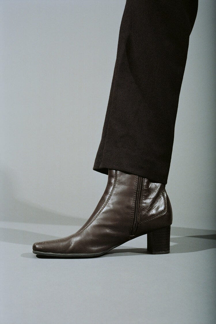 Vintage Brown Ann Marino Ankle Boots